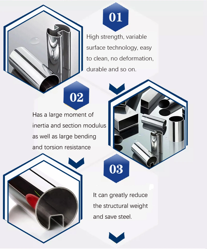 for Mechanical Engineering 316 201 202 Stainless Steel Shaped Tube