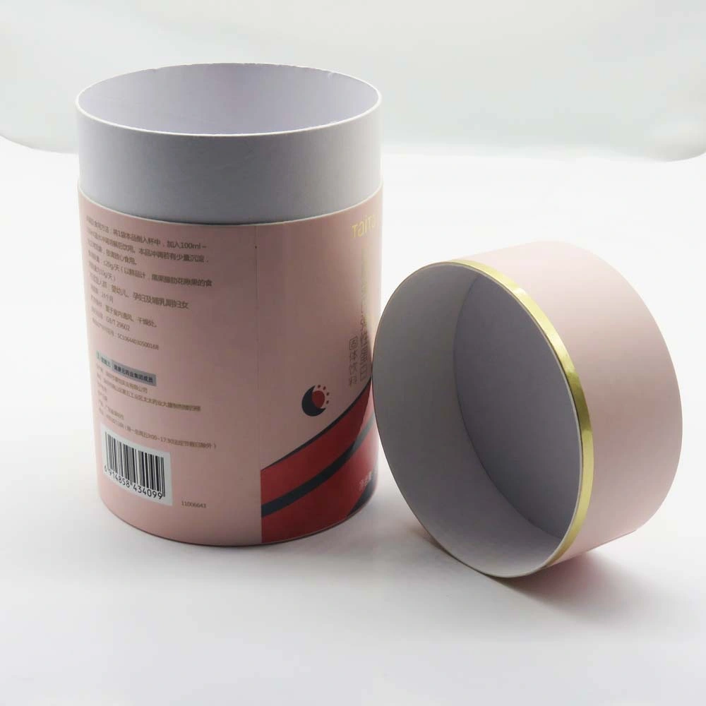 Custom Round Gift Tea Candle Cosmetic Packing Deodorant Stick Lip Balm Lipstick Packaging Cylinder Push up Kraft Paper Cardboard Paper Box Paper Tube