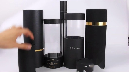 Fashion Design Black Cylinder Box Cardboard Gift Packaging Boxes Perfume Paper Tube